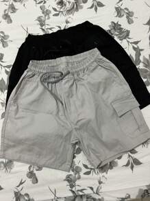 Kit3 Pack In 7 Colors/Men's Cargo Shorts With Pockets Random Colors Sent - xanh quân đội - Xem 2