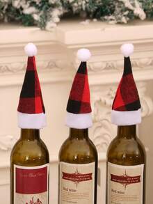 10 chiếc Giá đựng chai rượu Giáng sinh, Vỏ dao và nĩa lễ hội để trang trí bữa ăn ngày lễ, Hoàn hảo để trang trí Giáng sinh cho gia đình và nhà hàng, Giáng sinh - Đỏ - Xem 4