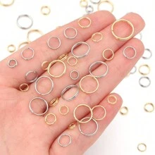100pcs/Pack Stainless Steel Double Loop Keyring, Double Iron Circle Connector Ring For DIY Jewelry Pendants, Toys