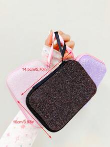 Túi đựng cáp dữ liệu dung lượng lớn bằng bột kim tuyến Tai nghe Bluetooth Tai nghe có dây Bộ sạc Cáp sạc Hộp đựng chống sốc di động Hộp bảo vệ lưu trữ Hộp sắp xếp cáp - Nhiều màu - Xem 4