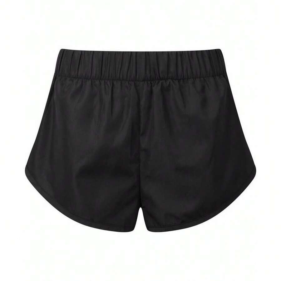 TriDri Womens/Ladies Anti-Chafe Running Shorts - 100% Polyester - 80gsm - (RW8006) - Black - View 1