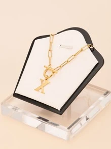 1 chiếc vòng cổ mặt chữ bằng thép không gỉ thời trang và độc đáo, món quà hoàn hảo cho bạn bè - chữ OT vàng - Xem 28