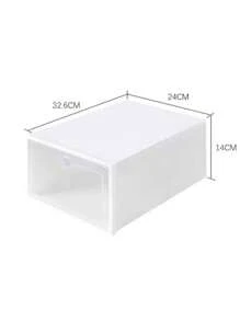Estuche de plástico plegable para zapatos, Caja apilable transparente gruesa, Organizador a prueba de polvo, 6 pz - Multicolor - Ver 6