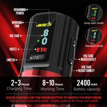 XNET 1PC Bestia 专业无线纹身机笔 可调行程 2.4-4.2mm OLED 显示屏 2400mAh 电池 适用于纹身艺术家