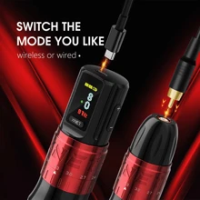 XNET 1PC Bestia 专业无线纹身机笔 可调行程 2.4-4.2mm OLED 显示屏 2400mAh 电池 适用于纹身艺术家