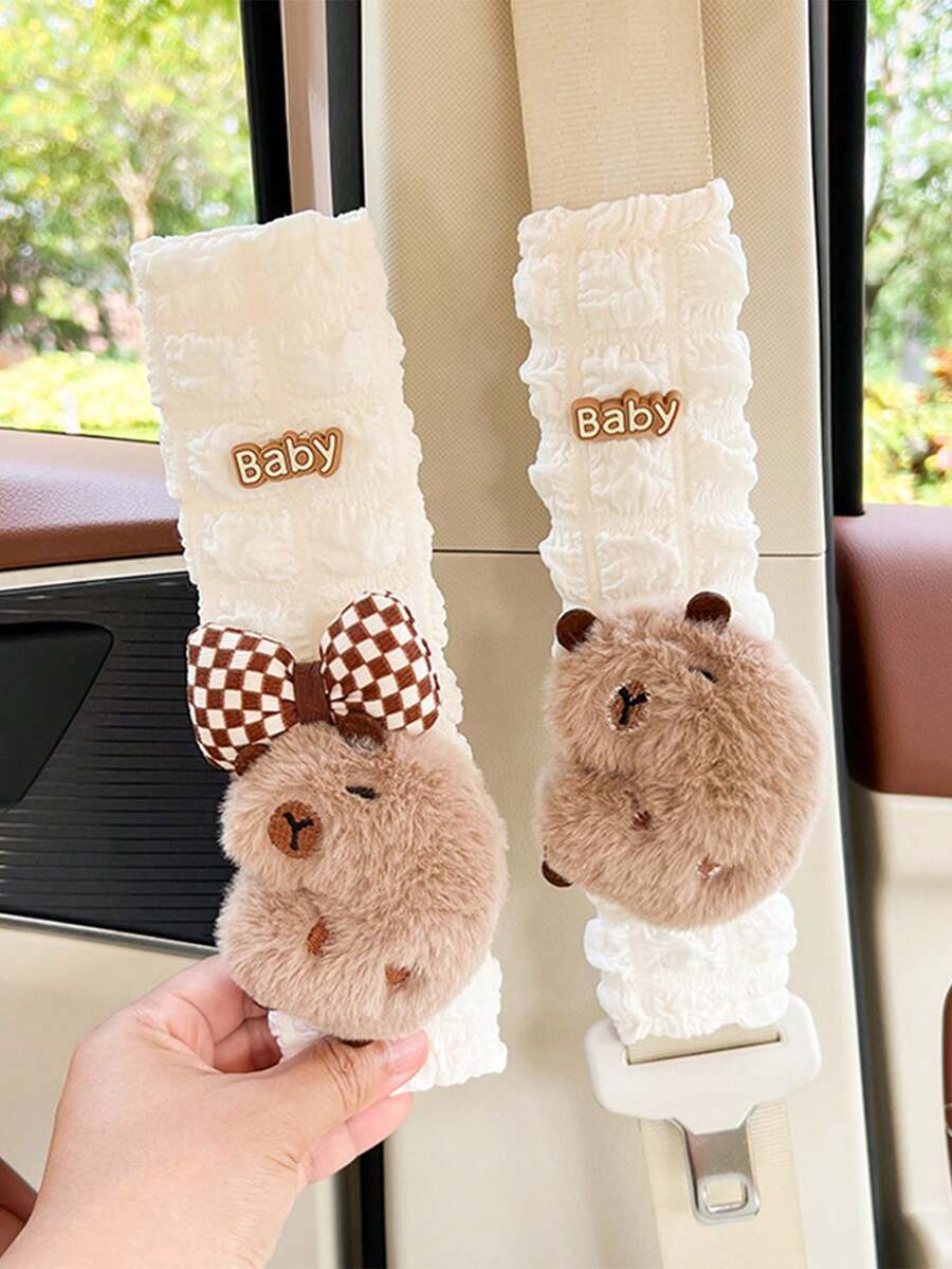 1 cái Dây an toàn vai cho xe hơi Capybara hoạt hình Bảo vệ vai xe hơi phổ thông Chống chèn ép Bảo vệ cổ Trang trí xe hơi Trang trí dễ thương - Một cỡ - Xem 1
