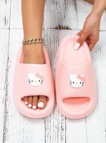 卡通拖鞋，粉色，可爱，防滑，夏季柔软浴室室内和家居 - 女士 - 粉色 - 查看 1