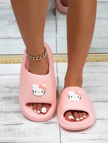 卡通拖鞋，粉色，可爱，防滑，夏季柔软浴室室内和家居 - 女士 - 粉色 - 查看 5