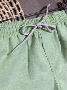BOYS' BERMUDA SHORTS CHILDREN'S PREPPY FASHION NEW RELEASE - Green - View 4