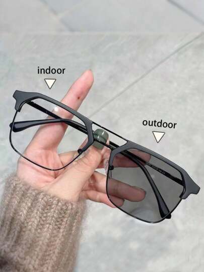 1 pezzo occhiali alla moda da uomo stile business, fotocromici, da esterno, moda, casual, accessori per spiaggia, vacanza estiva, all'aperto, viaggio