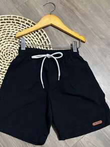 BOYS' BERMUDA SHORTS CHILDREN'S PREPPY FASHION NEW RELEASE - màu đen - Xem 5
