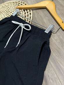 BOYS' BERMUDA SHORTS CHILDREN'S PREPPY FASHION NEW RELEASE - màu đen - Xem 4