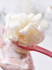 1 件装长柄双面沐浴刷，软毛去角质刷，用于沐浴和去除污垢/污垢 - 彩色 - 查看 4