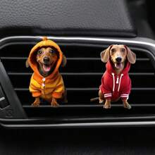 1pc/2pcs Dachshund Themed Car Air Vent Freshener Clip, Pet Animal Car Interior Decoration Accessories - Multicolor - View 14