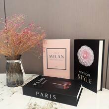 3pcs Faux Books For Decoration, For Coffee Table Decor, Living Room, Table, Shelf Decor, Modern Hardcover Stacked Display Books Best Gifts Birthday Graduation