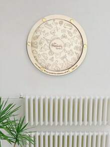 1pc Personalized Wooden Coin Holder - Ideal Travel Enthusiast Gift, Large Round Cash Bank With Unique Design, Perfect For Home Decor & Collecting Memories