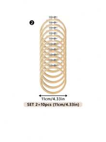 10 peças/conjunto de bastidor de ponto cruz bordado de bambu cáqui e verde, artesanato faça você mesmo, pode ser usado como decoração de casa, enfeite de Halloween e Natal, chaveiro de telefone, pingente de bolsa, decoração de mesa, pingente de carro
