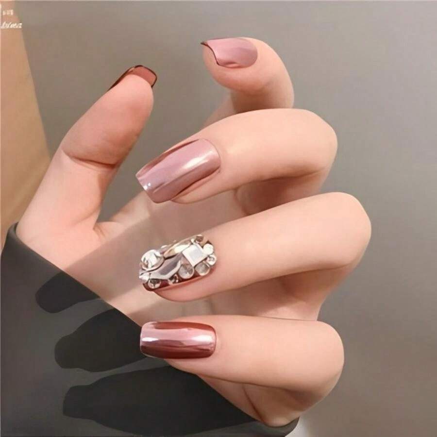 6 色金属指甲粉，彩虹色极光粉金属镜面效果颜料珠光美人鱼颜料珍珠闪光粉套装，美甲装饰，树脂工艺