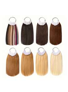 30pcs/Pack Hair Color Swatch, 8-Inch Real Human Hair Color Ring For Fashion Color Testing - S1B - View 1