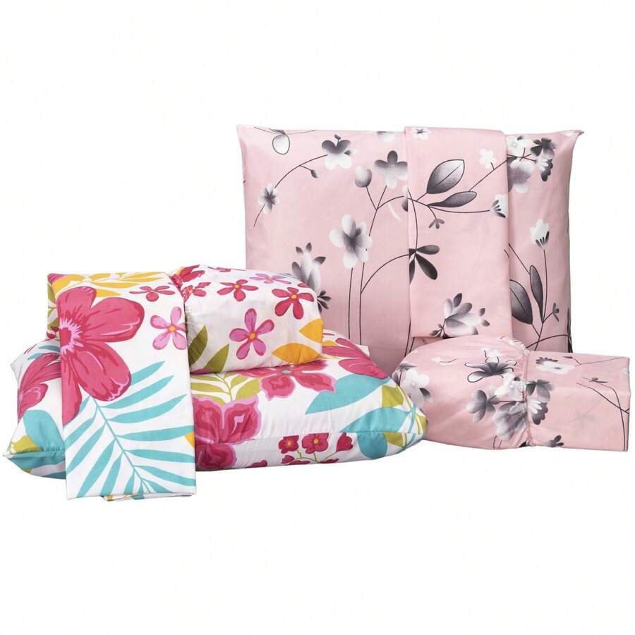 Single Sheet Set 400 Thread Count With Elastic Band Hotel Standard - 花卉印花 - 查看 1