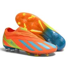 Soccer Cleats For Adults/Youth, Low-Top, Spikes Designed For Match & Training, Breathable & Anti-Slip, Durable Wear For Students - Orange - View 2