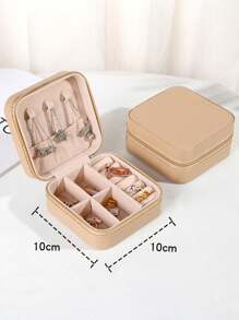 1 件旅行珠宝盒小珠宝盒珠宝收纳盒，迷你便携式珠宝旅行盒，带拉链的便携式旅行耳环收纳盒，迷你戒指收纳盒，项链收纳盒，戒指、耳环、吊坠、手表、项链、口红小珠宝收纳盒，迷你珠宝旅行盒，适合女孩、女士度假、节日必需品、学校用品、旅行必需品、女士宿舍 - 彩色 - 查看 9