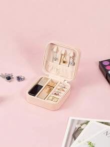 1 件旅行珠宝盒小珠宝盒珠宝收纳盒，迷你便携式珠宝旅行盒，带拉链的便携式旅行耳环收纳盒，迷你戒指收纳盒，项链收纳盒，戒指、耳环、吊坠、手表、项链、口红小珠宝收纳盒，迷你珠宝旅行盒，适合女孩、女士度假、节日必需品、学校用品、旅行必需品、女士宿舍 - 彩色 - 查看 8