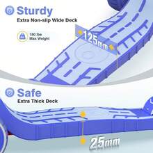WAYPLUS 3 Wheel Scooter For Kids Ages 3+, 25mm Extra Thick Deck & Light Up Wheels For Kids Ages 3-5, 5-7. 4 Levels Adjustable Heights, Three Wheel Scooter For Kids Ages 8-12, Max Load 180LBS - 藍色 - 查看 5