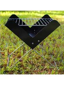 Churrasqueira Portátil Dobravel Camping Desmontavel Aço Inox