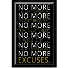 Framed No More Inspirational Poster For Office Motivational Wall Art Inspiring Canvas Prints Artwork Modern Home Decor Painting Pictures - 裱框 - 查看 2