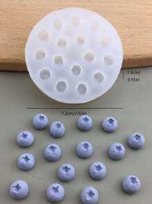 1 khuôn silicon việt quất, mâm xôi, dâu đen - trắng - Xem 5