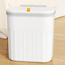 Cubo de basura de cocina montado en la pared con tapa, basurero de baño, cesta de papel para la sala de estar, papelera para puerta de armario, almacenamiento de basura, camping, fiesta, decoración de habitación, sala de estar, baño, suministros de cocina, decoración del hogar, regalos de Navidad, regalos para el hogar, decoración de habitación