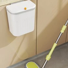 Cubo de basura de cocina montado en la pared con tapa, basurero de baño, cesta de papel para la sala de estar, papelera para puerta de armario, almacenamiento de basura, camping, fiesta, decoración de habitación, sala de estar, baño, suministros de cocina, decoración del hogar, regalos de Navidad, regalos para el hogar, decoración de habitación