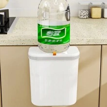 Cubo de basura de cocina montado en la pared con tapa, basurero de baño, cesta de papel para la sala de estar, papelera para puerta de armario, almacenamiento de basura, camping, fiesta, decoración de habitación, sala de estar, baño, suministros de cocina, decoración del hogar, regalos de Navidad, regalos para el hogar, decoración de habitación