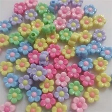 30颗/50颗13毫米亚克力珠,多色花朵混色撞色梅花手链,手机挂绳DIY - 彩色 - 查看 9