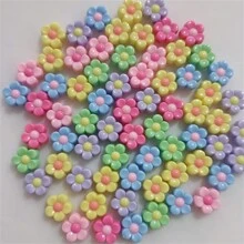 30颗/50颗13毫米亚克力珠,多色花朵混色撞色梅花手链,手机挂绳DIY - 彩色 - 查看 8