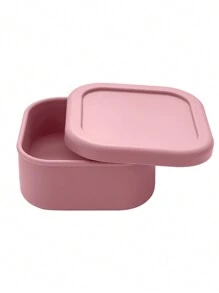 1pc Personalized Customization Name Silicone Children Lunch Box Single Compartment Dinner Plate Portable Kids Food Storage Box Custom Kids Tableware, Back To School, Bento Lunch Box - Multicolor - View 9