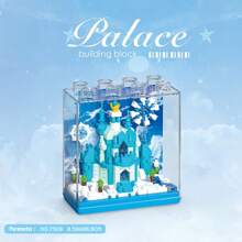 1 城堡积木、婚礼城堡、冰雪城堡、公主城堡，适合生日礼物、圣诞节礼物、感恩节礼物，适合客厅装饰和桌面装饰，创意情人节礼物。缓解压力和压力的活动。家庭建设。 - 彩色 - 查看 17