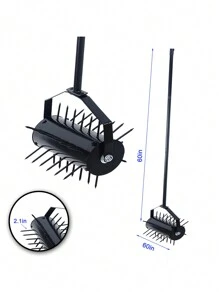 Rolling Manual Lawn Aerator, Home Aerator Lawn Tool Pusher, 58-Inch Handle Push Lawn Aerator For Lawns, Yards And Gardens - Black - View 7