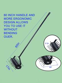 Rolling Manual Lawn Aerator, Home Aerator Lawn Tool Pusher, 58-Inch Handle Push Lawn Aerator For Lawns, Yards And Gardens - Black - View 5
