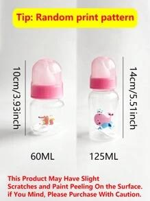 1pc Cartoon Design Baby Bottle For Newborn Kitten Puppy Pet Feeding Milk Bottle With Nipple