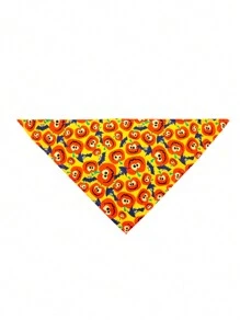 1buc/Set Esarfă de modă cu model unic de craniu, fantomă, dovleac - bavetă și accesoriu decor pentru câini și pisici, stil drăguț pentru animale de companie, design triunghi, detaliat, decor multifuncțional, alternativă la gulerul pentru animale de companie, potrivit pentru Halloween/toamnă - Multicolor - Vizualizare 14