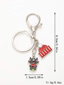 1 mặt dây chuyền hình cây thông Noel, người tuyết, bông tuyết, tuần lộc, người đàn ông bánh gừng, phong cách hoạt hình dễ thương, móc khóa Unisex, quà tặng Giáng sinh, đa năng - Nhiều màu - Xem 8