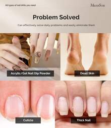 MelodySusie 25000RPM PC180F Cordless Rechargeable Nail Drill, Professional Self Care Electric Nail File For Acrylic & Gel Nails, Portable Efile Manicure Pedicure Kit, Maquina De Uñas Recargable,Christmas Gifts - 紫色 - 查看 2