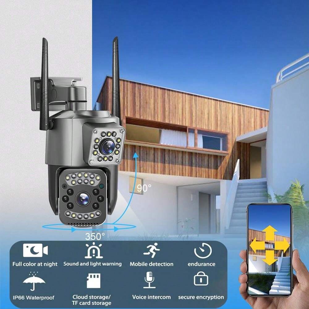 TMEZON Cámara De Seguridad Celular 4G LTE Inalámbrica Alimentada Por