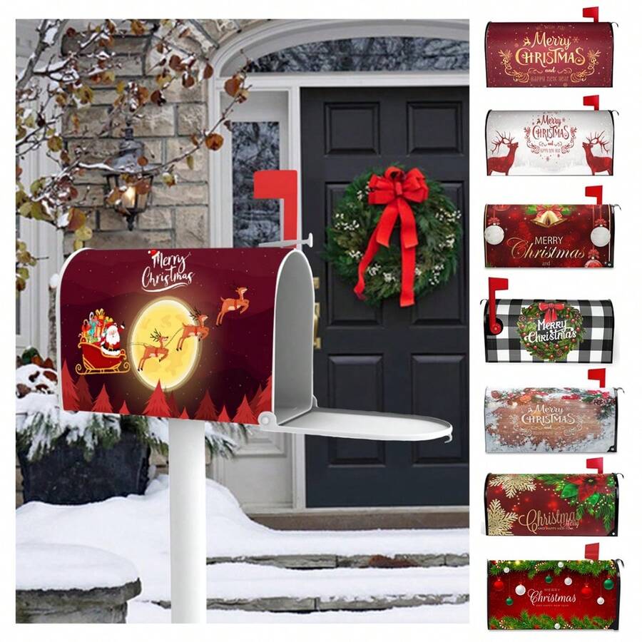 1 cái Vỏ hộp thư Giáng sinh 'MERRY CHRISTMAS' Trang trí chống bụi - Nhiều màu - Xem 1