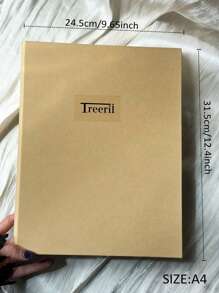 Nail Art Portfolio, Thick Kraft Paper Bound Book For Storing And Displaying Nail Designs With Matching Interior Pages - Yellow - View 6