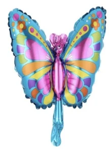 Kit 10 Metallic Balloons Insect Butterfly Garden Birthday Party - 藍色 - 查看 1