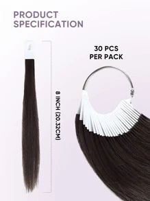 30pcs/Pack Hair Color Swatch, 8-Inch Real Human Hair Color Ring For Fashion Color Testing - S1B - View 4