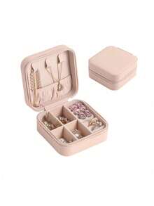 1 件旅行珠宝盒小珠宝盒珠宝收纳盒，迷你便携式珠宝旅行盒，带拉链的便携式旅行耳环收纳盒，迷你戒指收纳盒，项链收纳盒，戒指、耳环、吊坠、手表、项链、口红小珠宝收纳盒，收纳盒，迷你珠宝旅行盒，适合女孩、女士、化妆包、学校用品、旅行必需品袋、化妆包、度假必需品、化妆包、化妆包、化妆包、美容 - 彩色 - 查看 8